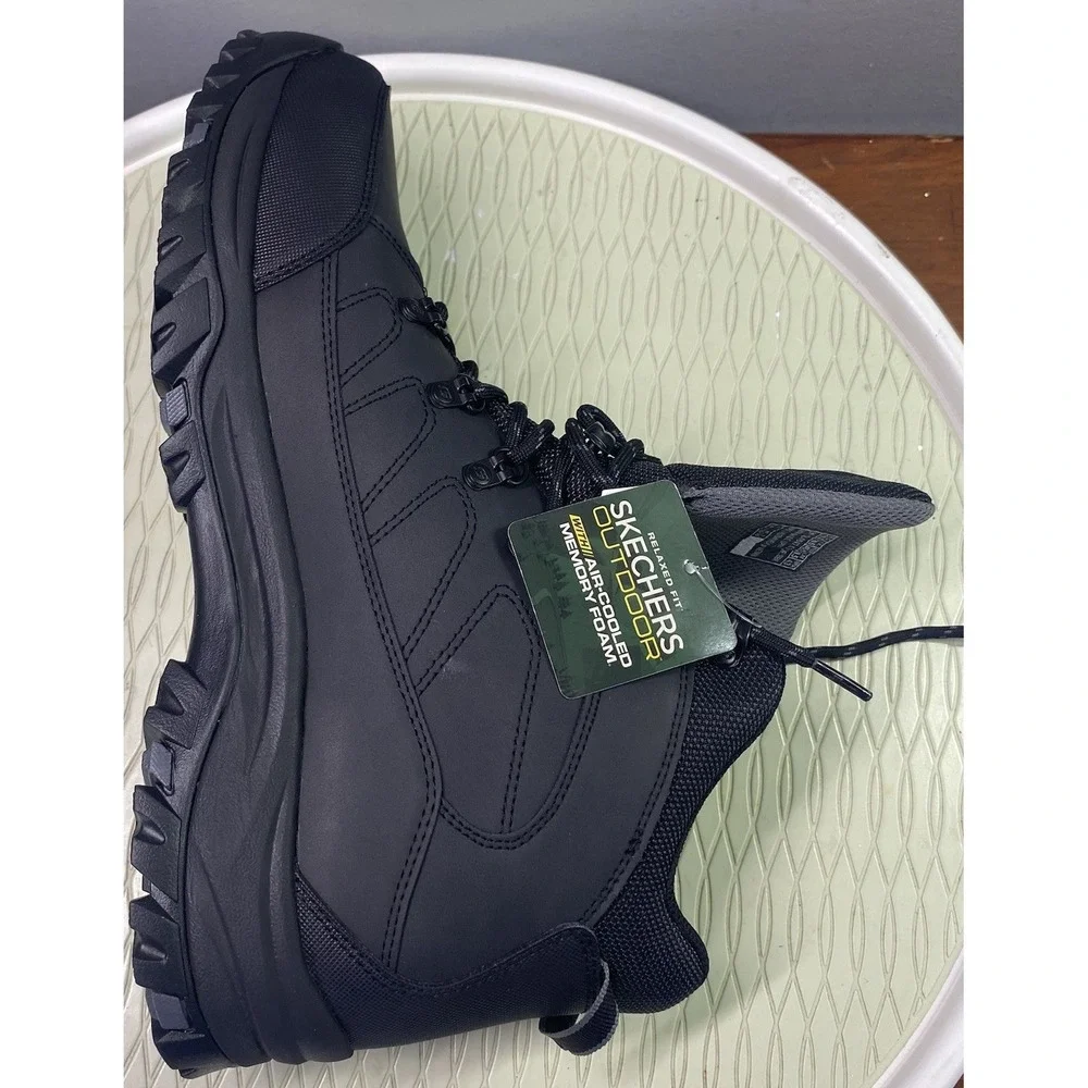Skechers Men's Relment Daggett Black Memory foam Water Repellent Boots 11.5 NWB